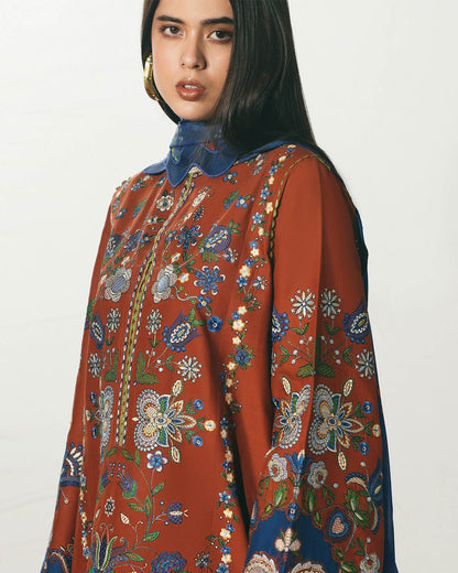 Jugnu | The Reserved View SS Edit | Tahmi - Dress - available at Maria Faisal in UK and USA.
