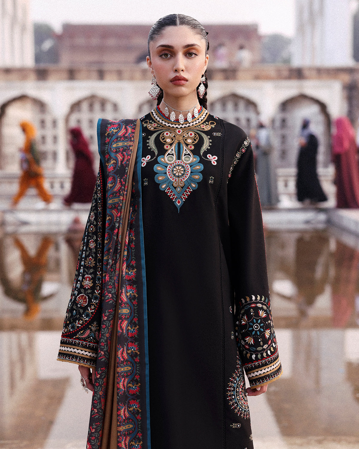 Jugnu | Khaddar 25 | Bejul - Casual Dress - available at Maria Faisal in UK and USA.