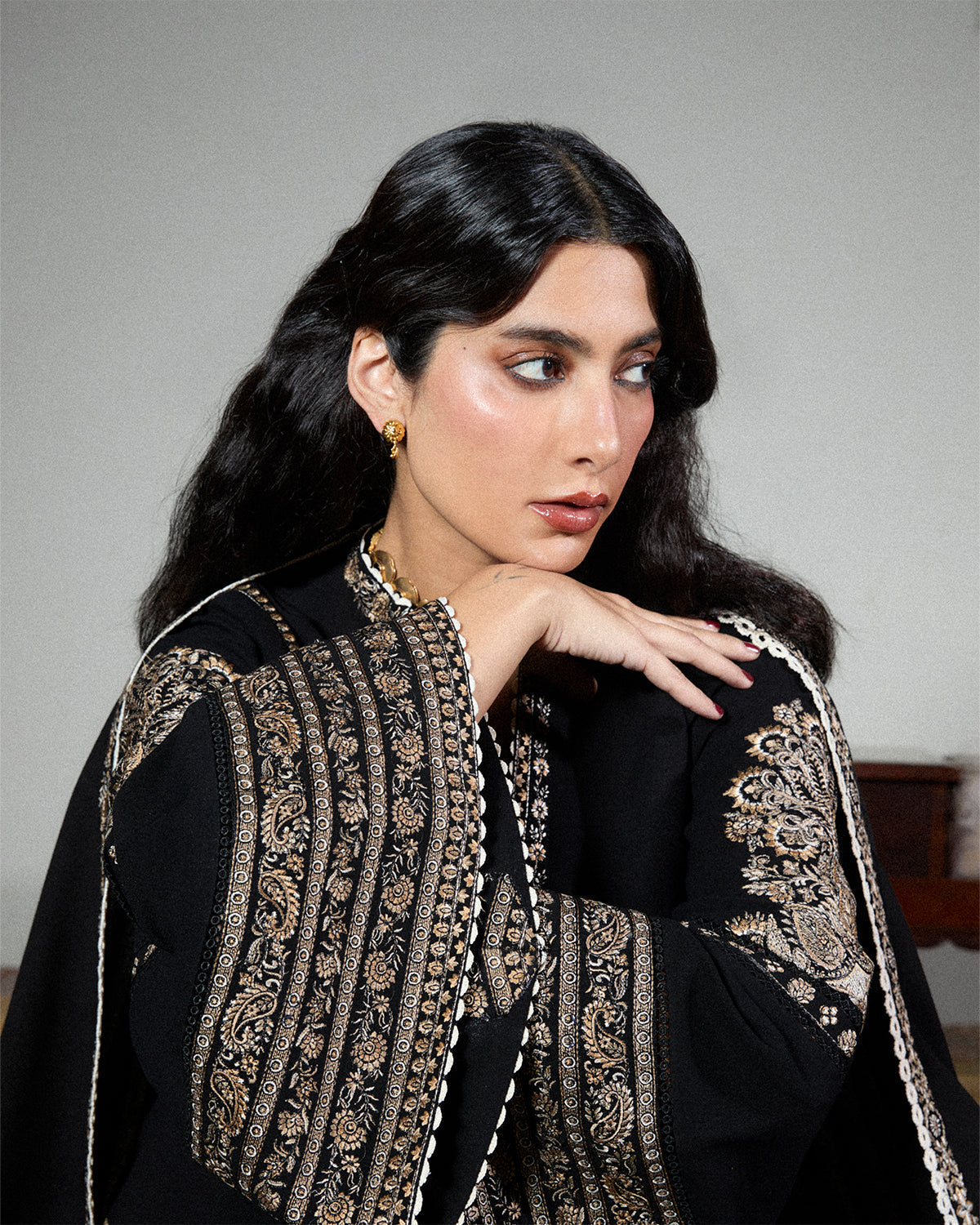 Jugnu | Karandi 25 | Tila - Luxury Dress - available at Maria Faisal in UK and USA.