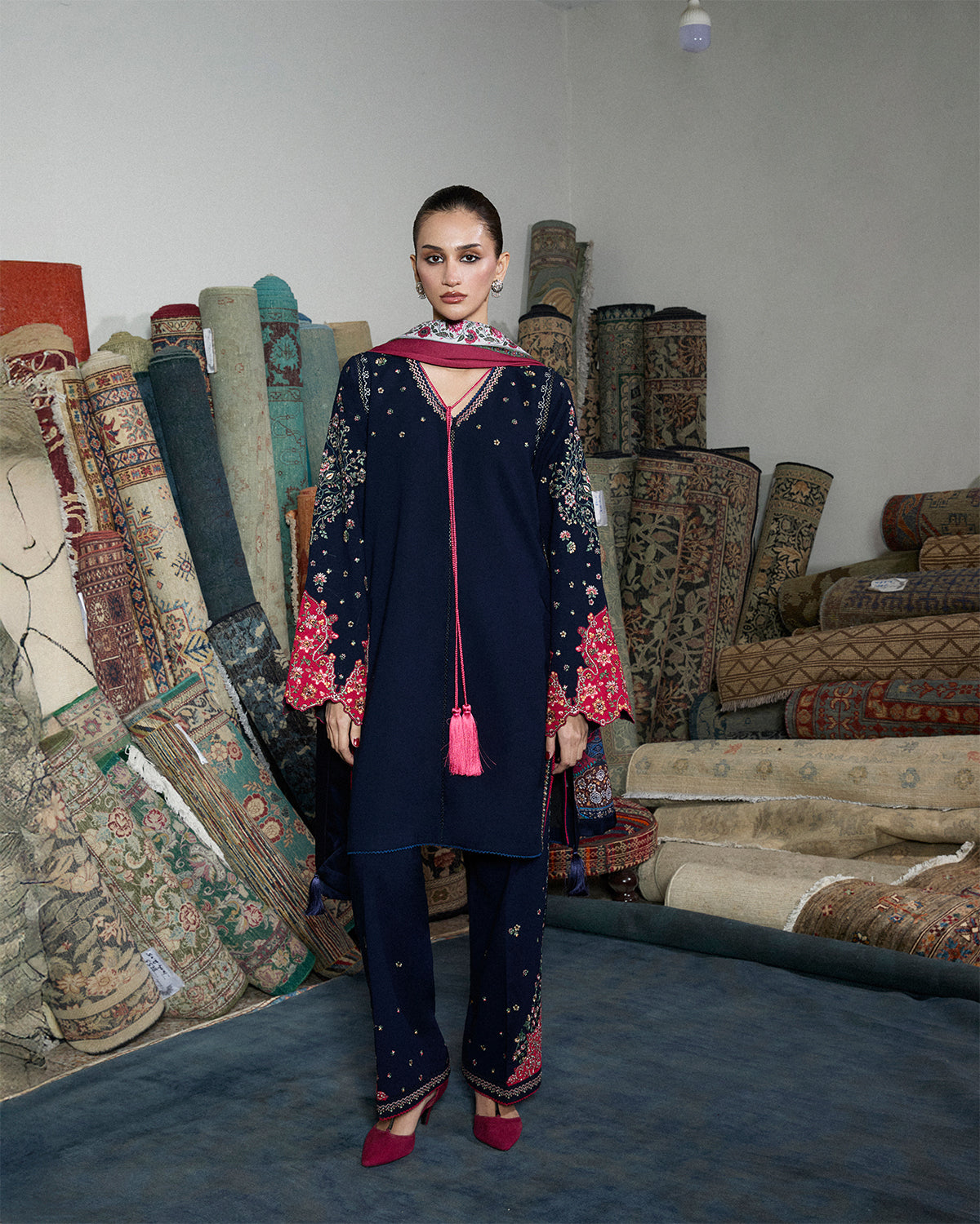 Jugnu | Karandi 25 | Firo - Luxury Dress - available at Maria Faisal in UK and USA.