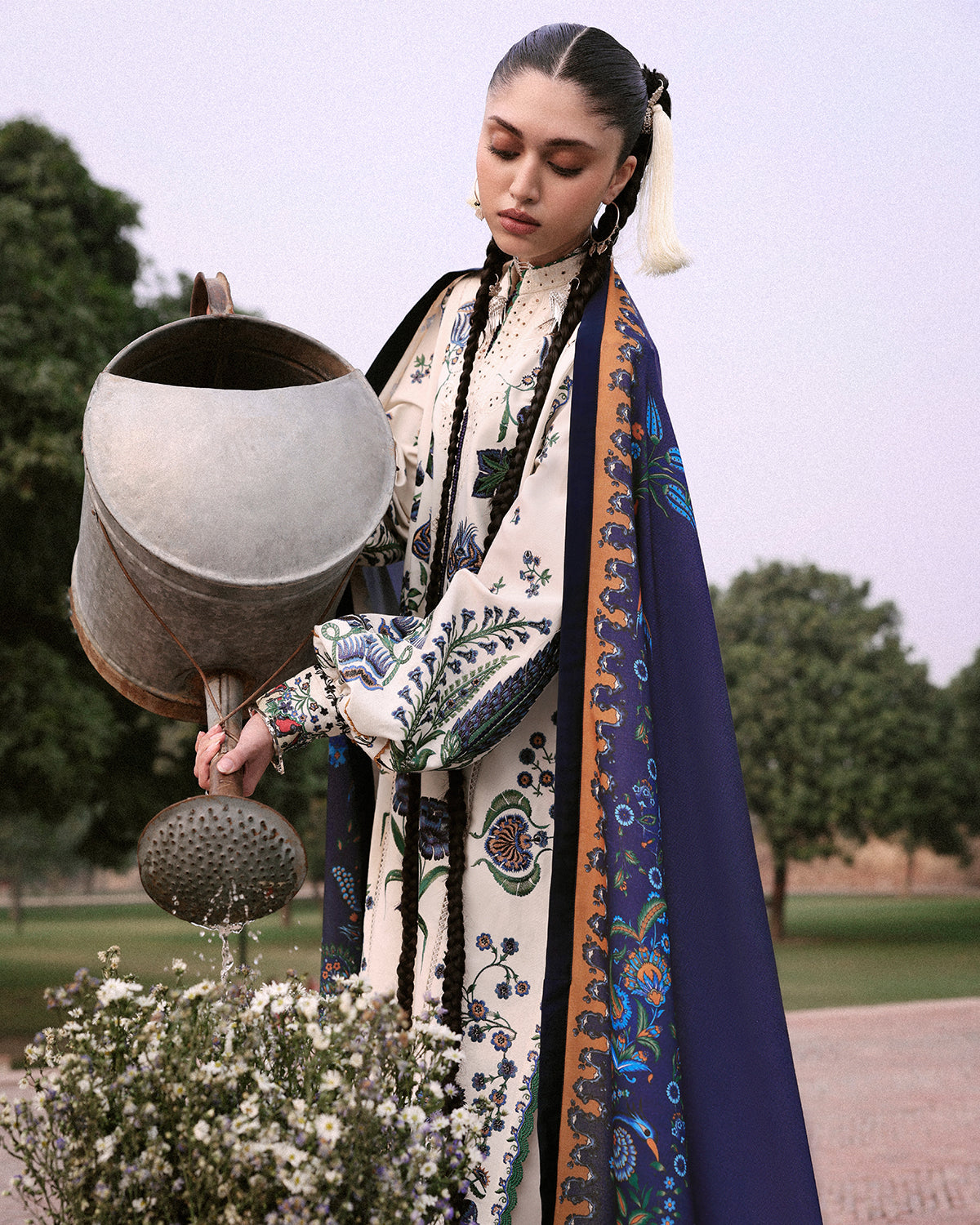 Jugnu | Khaddar 25 | Nahro - Casual Dress - available at Maria Faisal in UK and USA.