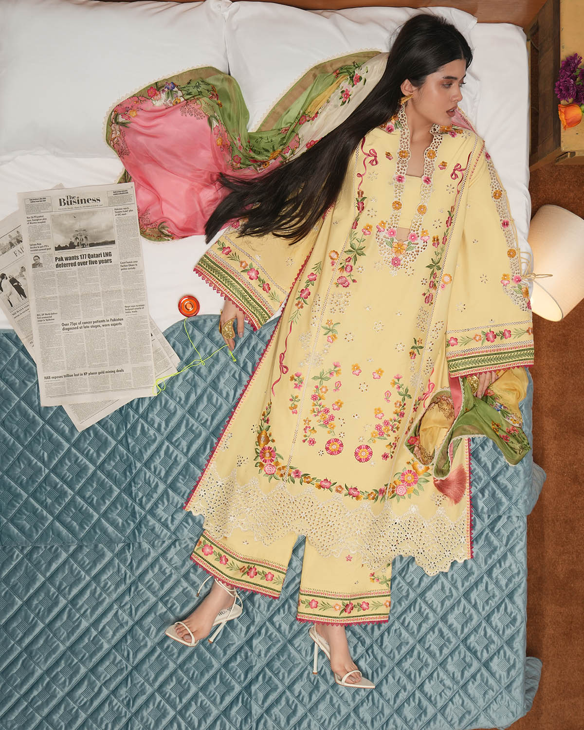 Jugnu Lahore | The Reserved View SS Edit | Jahan - Dress - available at Maria Faisal in UK and USA.