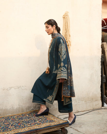 Jugnu | Karandi 25 | Niva - Luxury Dress - available at Maria Faisal in UK and USA.