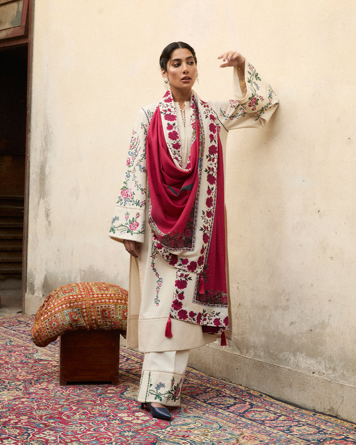 Jugnu | Karandi 25 | Zura - Luxury Dress - available at Maria Faisal in UK and USA.