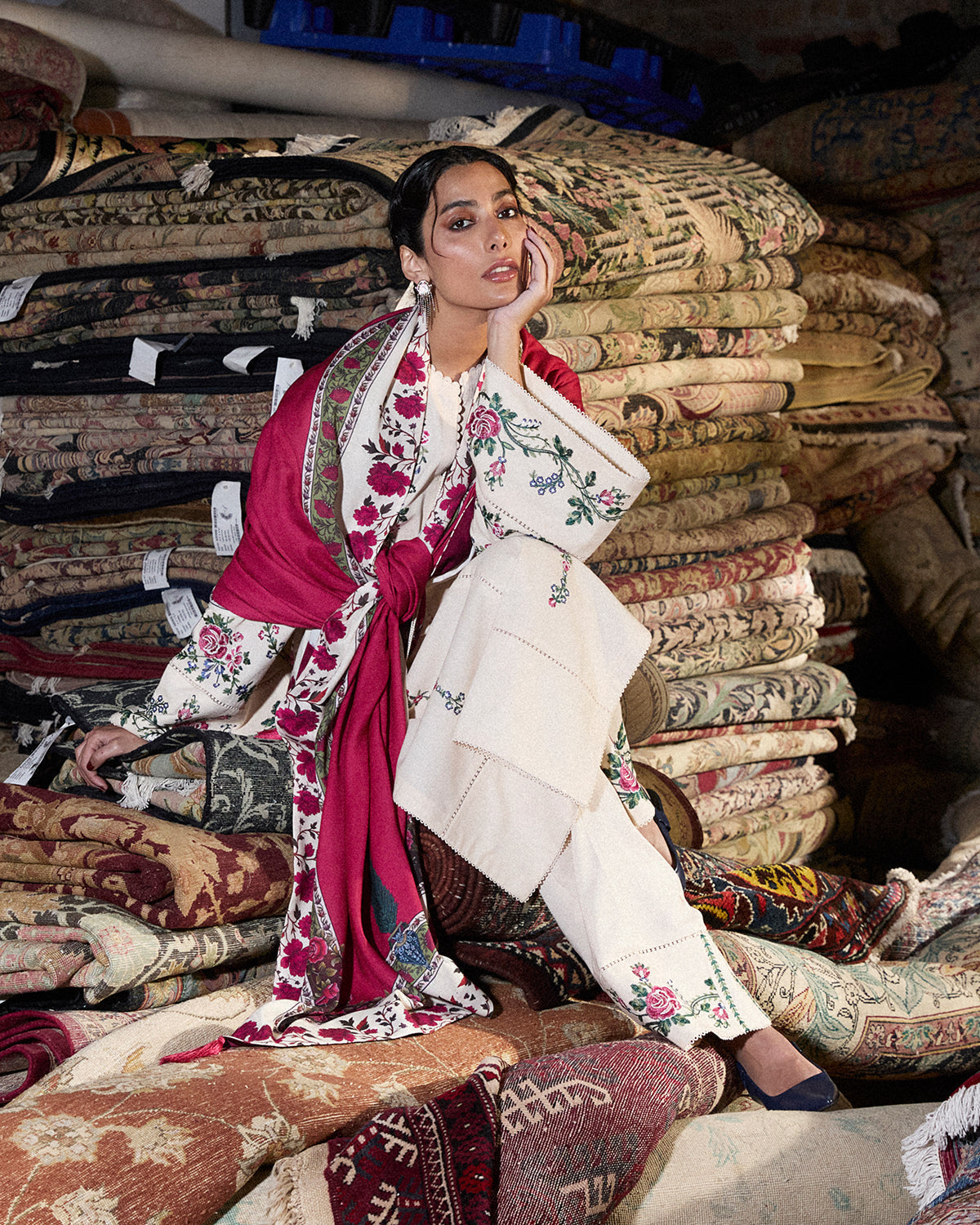 Jugnu | Karandi 25 | Zura - Luxury Dress - available at Maria Faisal in UK and USA.