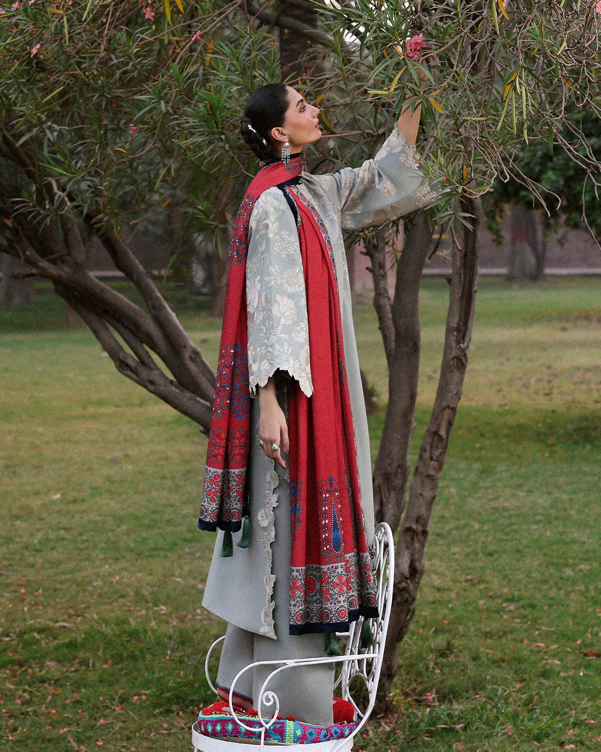 Jugnu | Khaddar 25 | Heran - Casual Dress - available at Maria Faisal in UK and USA.