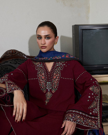 Jugnu | Karandi 25 | Rami - Luxury Dress - available at Maria Faisal in UK and USA.