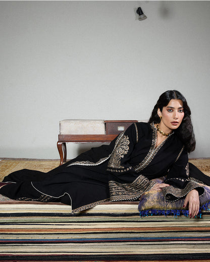 Jugnu | Karandi 25 | Tila - Luxury Dress - available at Maria Faisal in UK and USA.