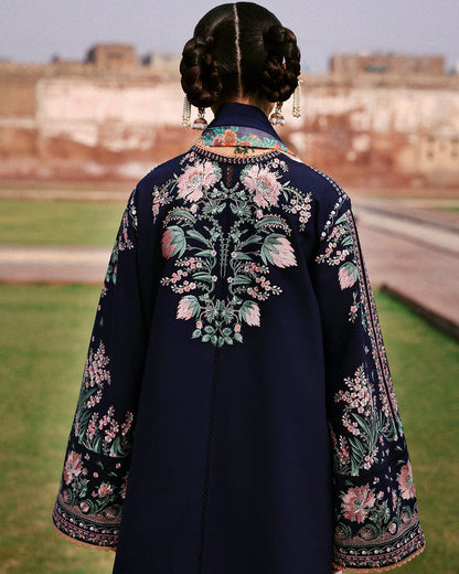 Jugnu | Khaddar 25 | Navi - Casual Dress - available at Maria Faisal in UK and USA.