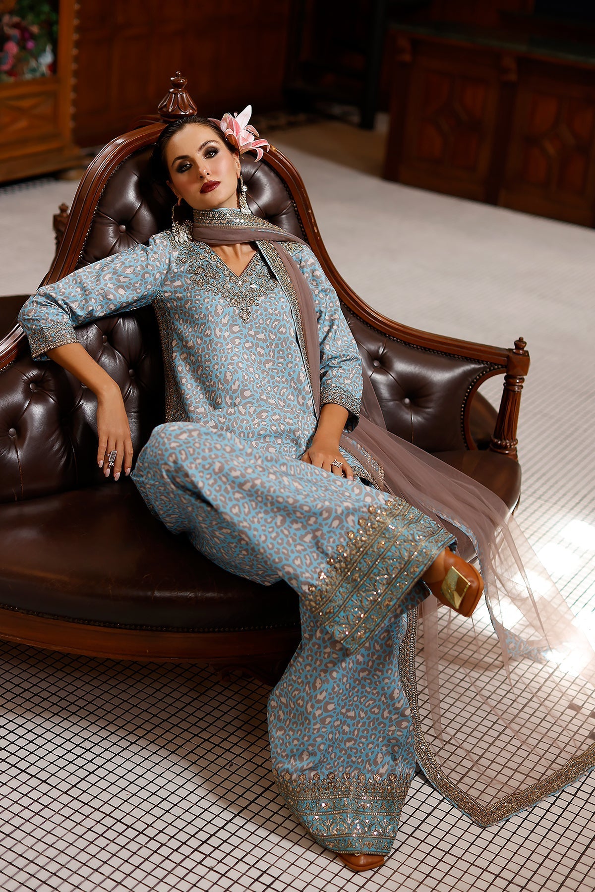 Charizma | Festive Pret  | CMA-6-155 - Dress - available at Maria Faisal in UK and USA.