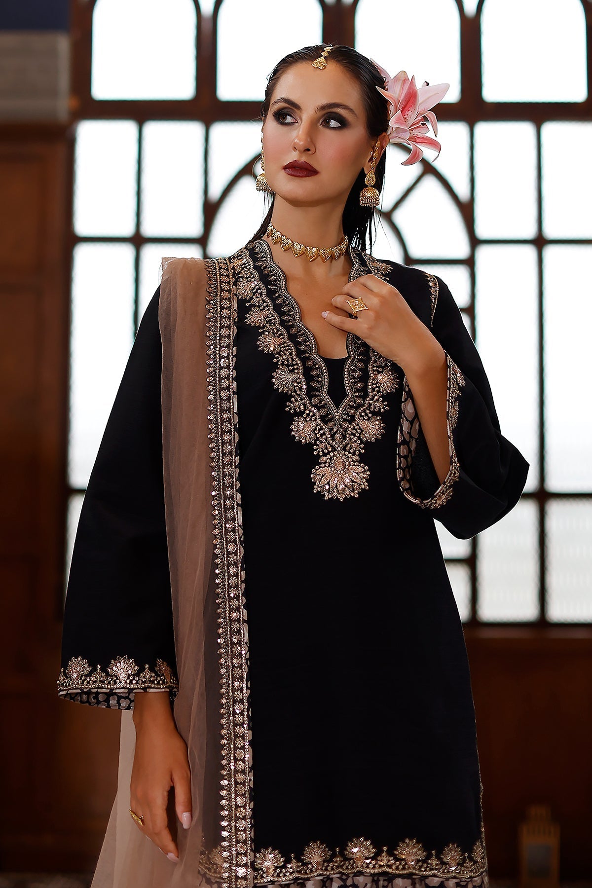 Charizma | Festive Pret  | CMA-6-148 - Dress - available at Maria Faisal in UK and USA.