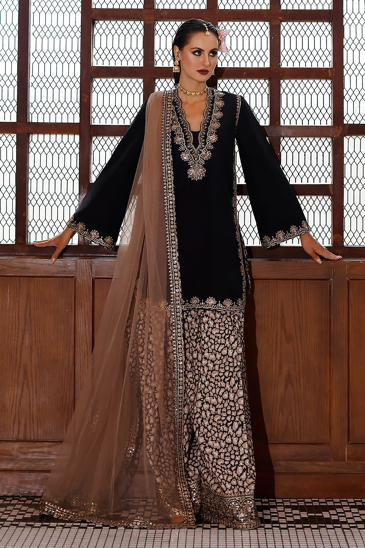 Charizma | Festive Pret  | CMA-6-148 - Dress - available at Maria Faisal in UK and USA.