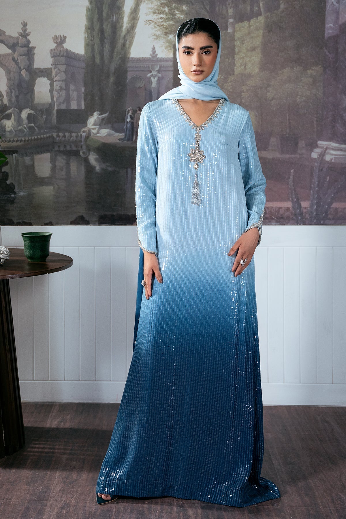 Mina Kashif | Loona Luxe Formals | Elara - Formal Dress - available at Maria Faisal in UK and USA.