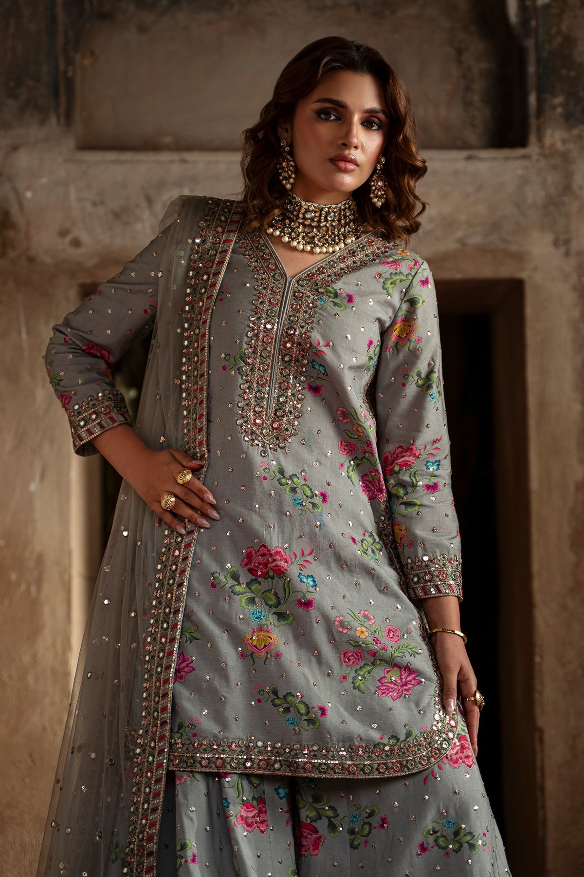 Charizma | Festive Pret  | CMA-6-149 - Dress - available at Maria Faisal in UK and USA.