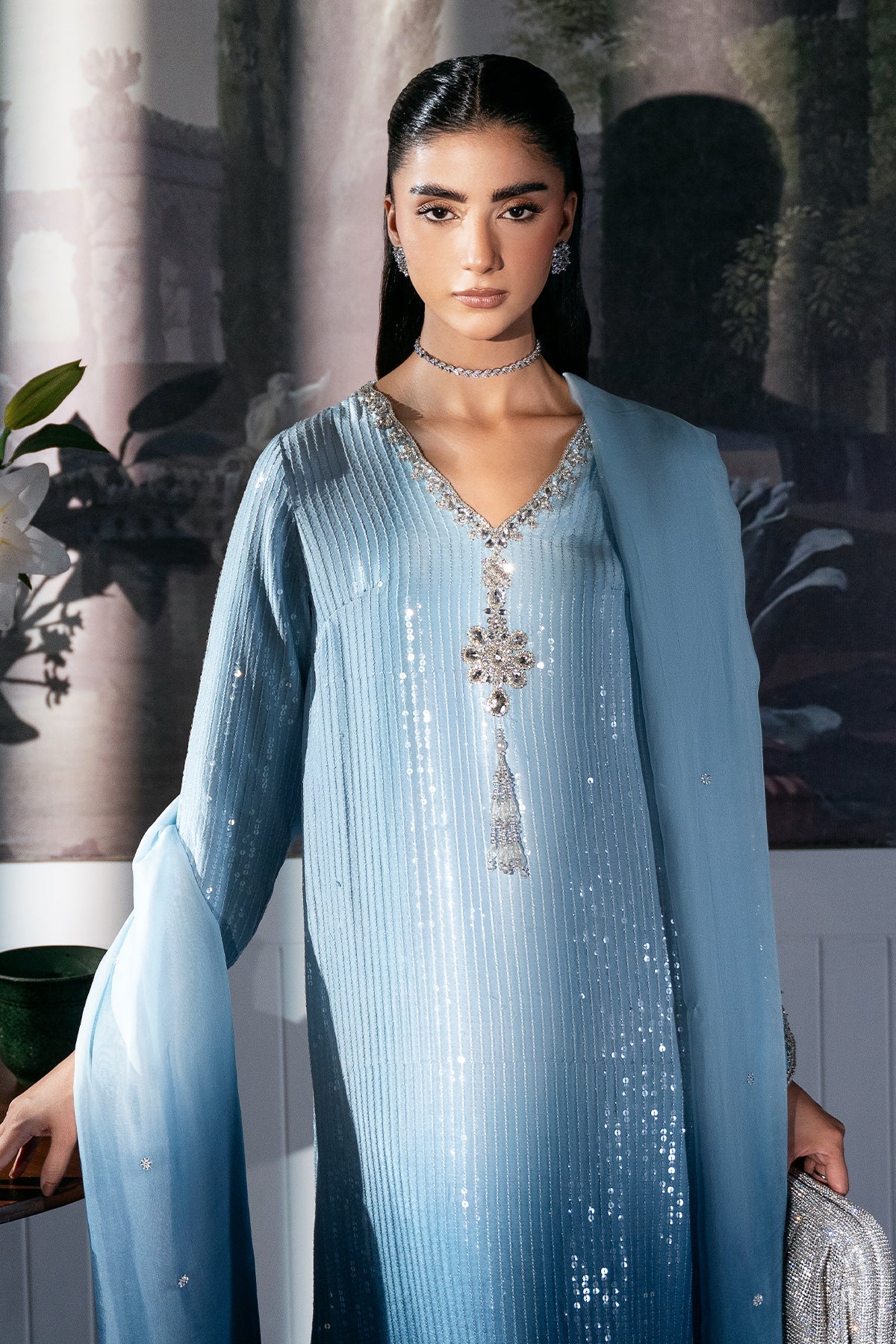 Mina Kashif | Loona Luxe Formals | Elara - Formal Dress - available at Maria Faisal in UK and USA.