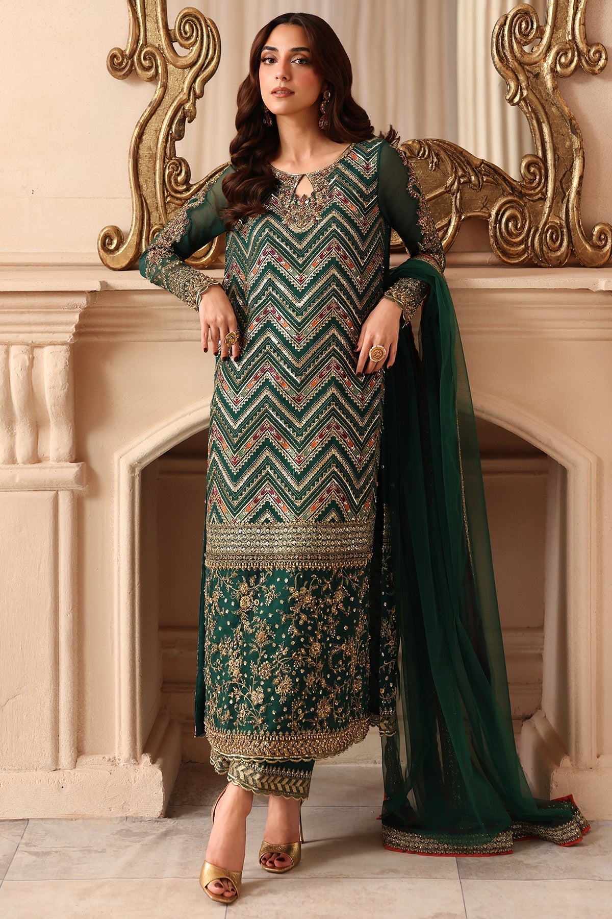 Charizma | Dastan e Jashan | DJW6-07 - Formal Dress - available at Maria Faisal in UK and USA.