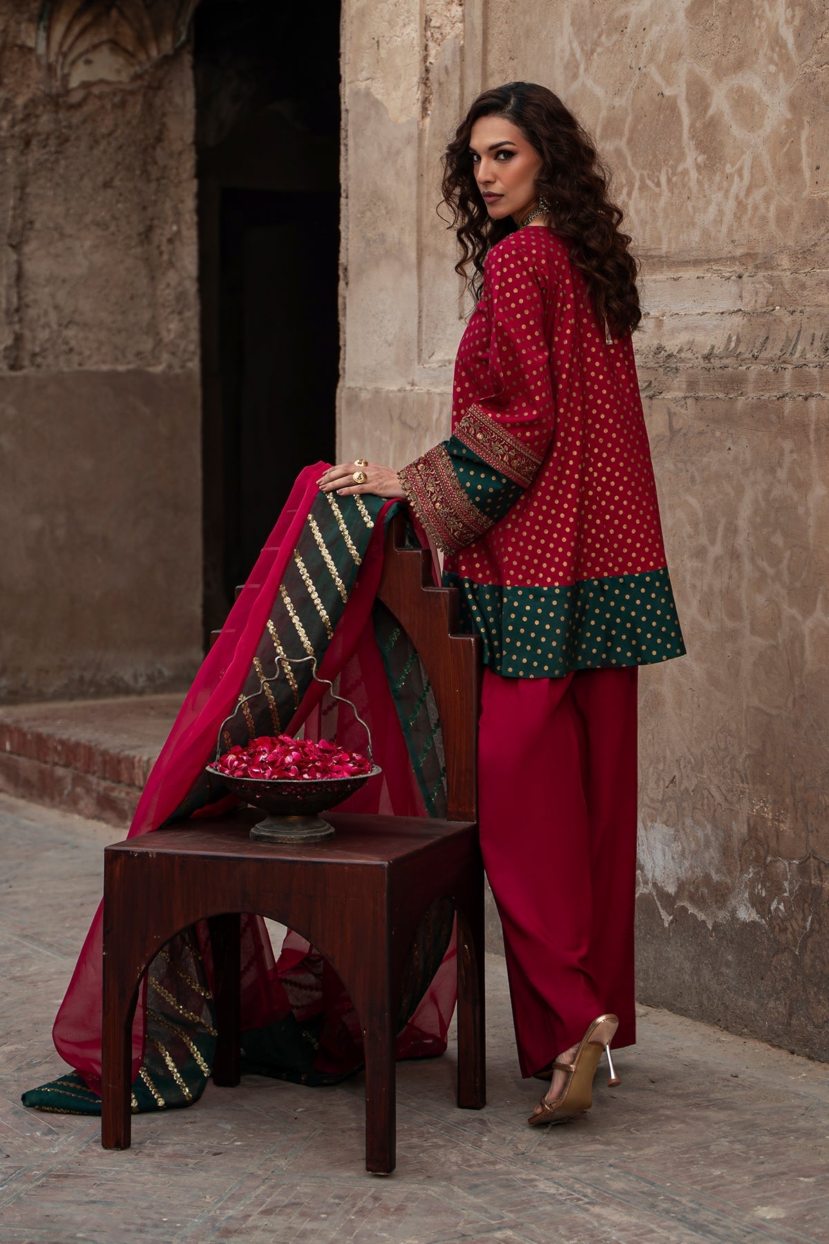 Charizma | Festive Pret  | CMA-6-343 - Dress - available at Maria Faisal in UK and USA.