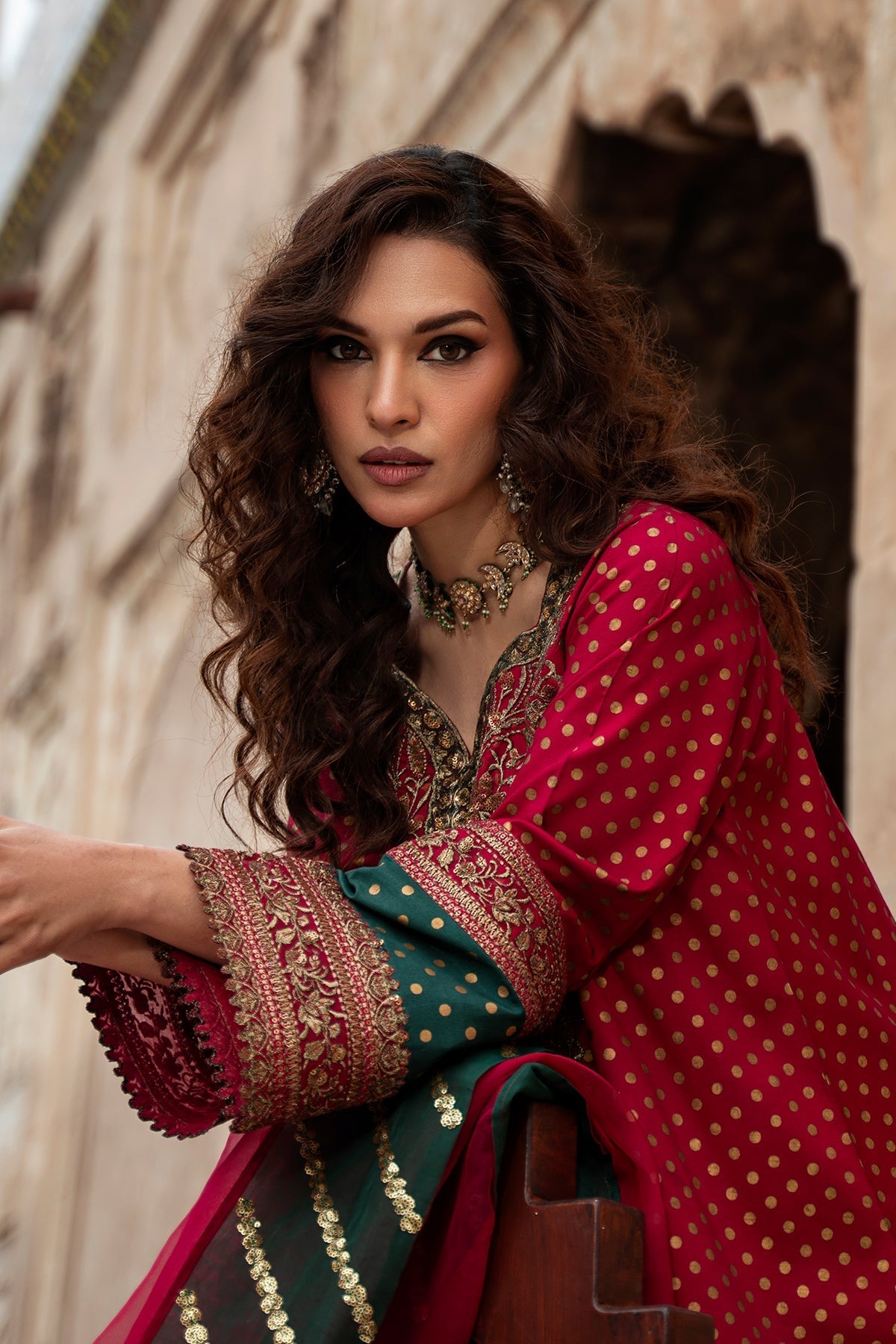 Charizma | Festive Pret  | CMA-6-343 - Dress - available at Maria Faisal in UK and USA.