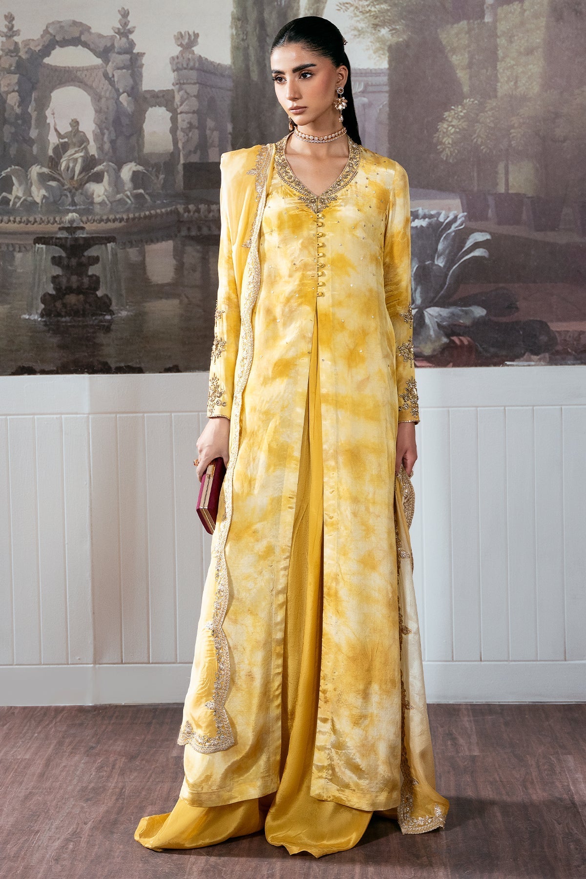 Mina Kashif | Loona Luxe Formals |Zareen - Formal Dress - available at Maria Faisal in UK and USA.