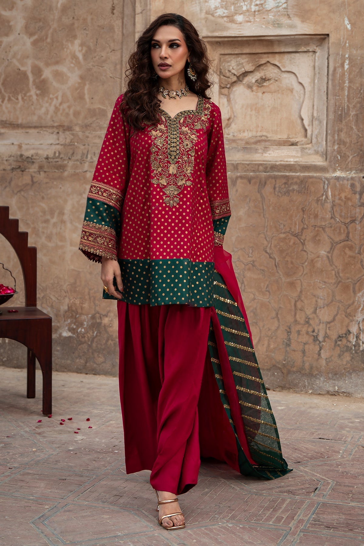 Charizma | Festive Pret  | CMA-6-343 - Dress - available at Maria Faisal in UK and USA.