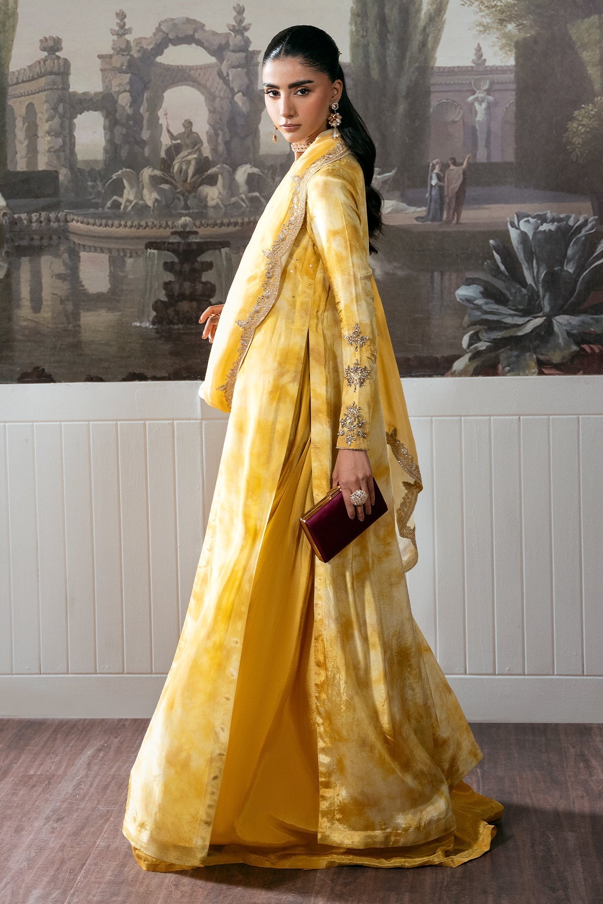 Mina Kashif | Loona Luxe Formals |Zareen - Formal Dress - available at Maria Faisal in UK and USA.