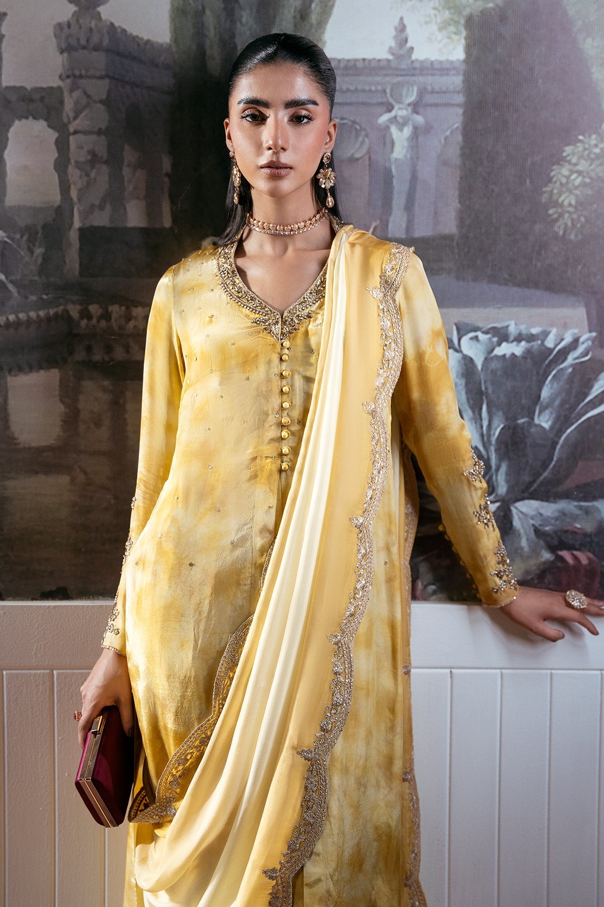 Mina Kashif | Loona Luxe Formals |Zareen - Formal Dress - available at Maria Faisal in UK and USA.