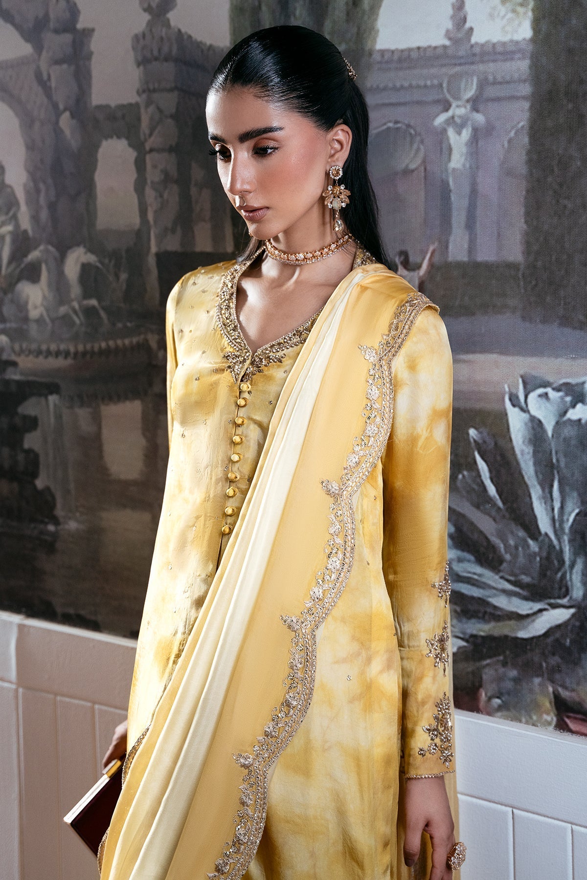 Mina Kashif | Loona Luxe Formals |Zareen - Formal Dress - available at Maria Faisal in UK and USA.