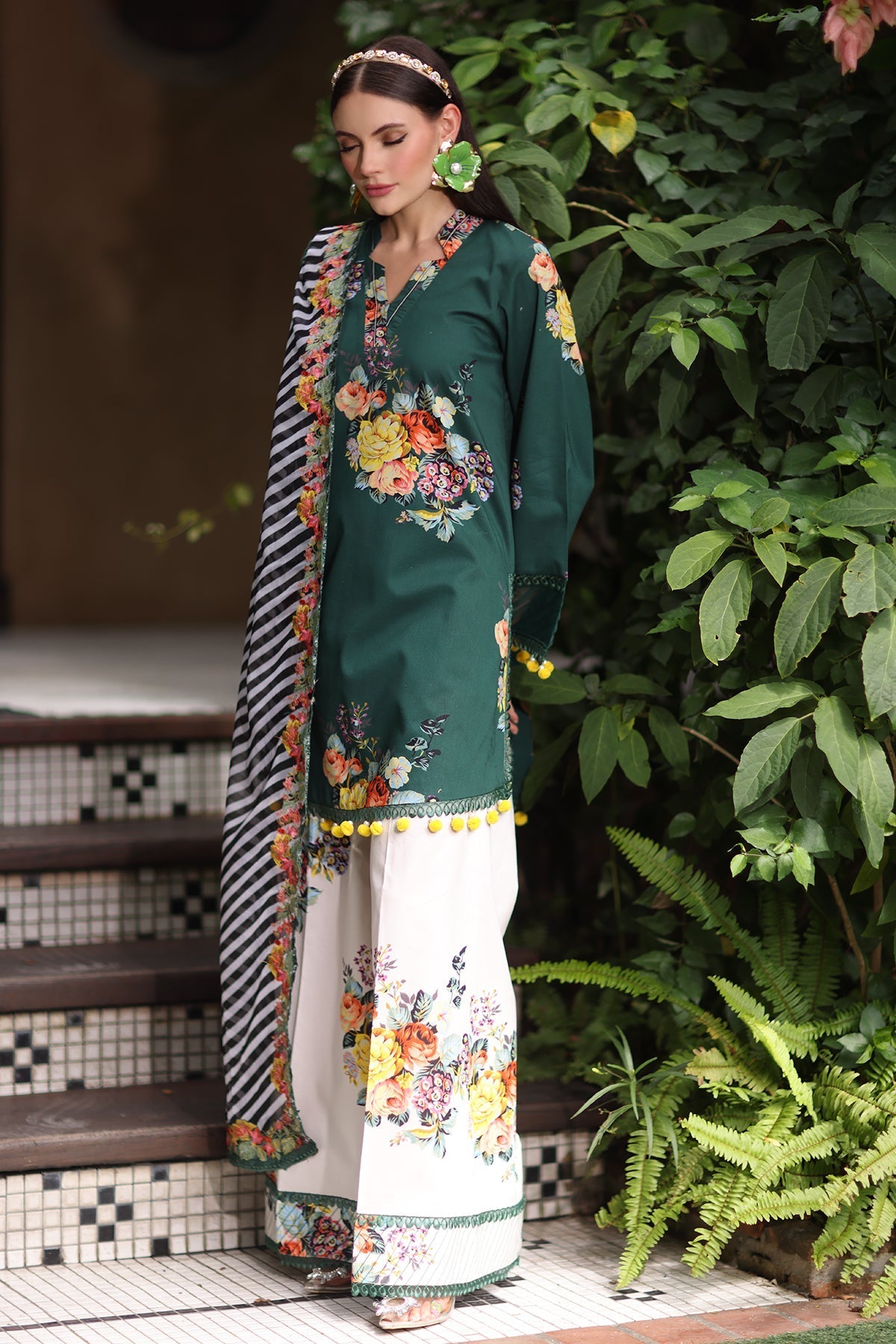 Charizma | Chunnri Collection | CH6-08 - Luxury Dress - available at Maria Faisal in UK and USA.