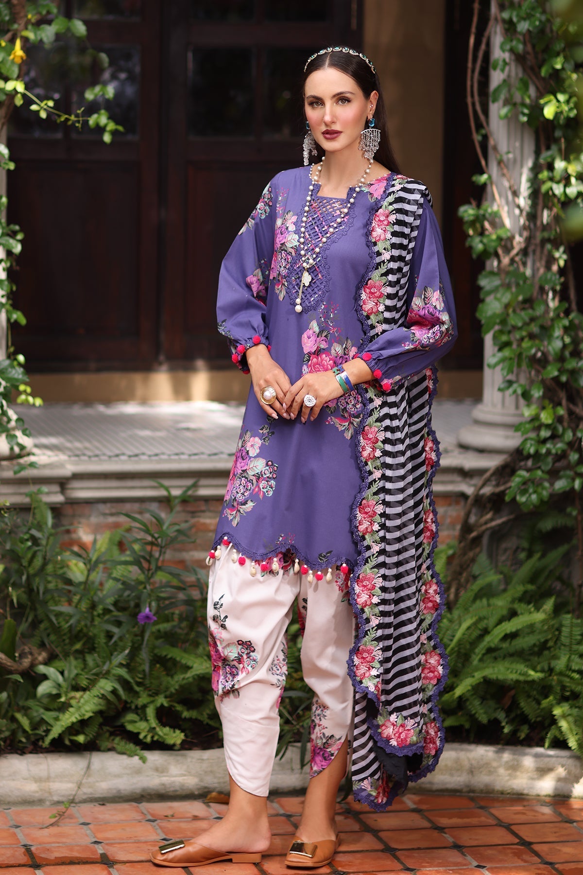 Charizma | Chunnri Collection | CH6-09 - Luxury Dress - available at Maria Faisal in UK and USA.