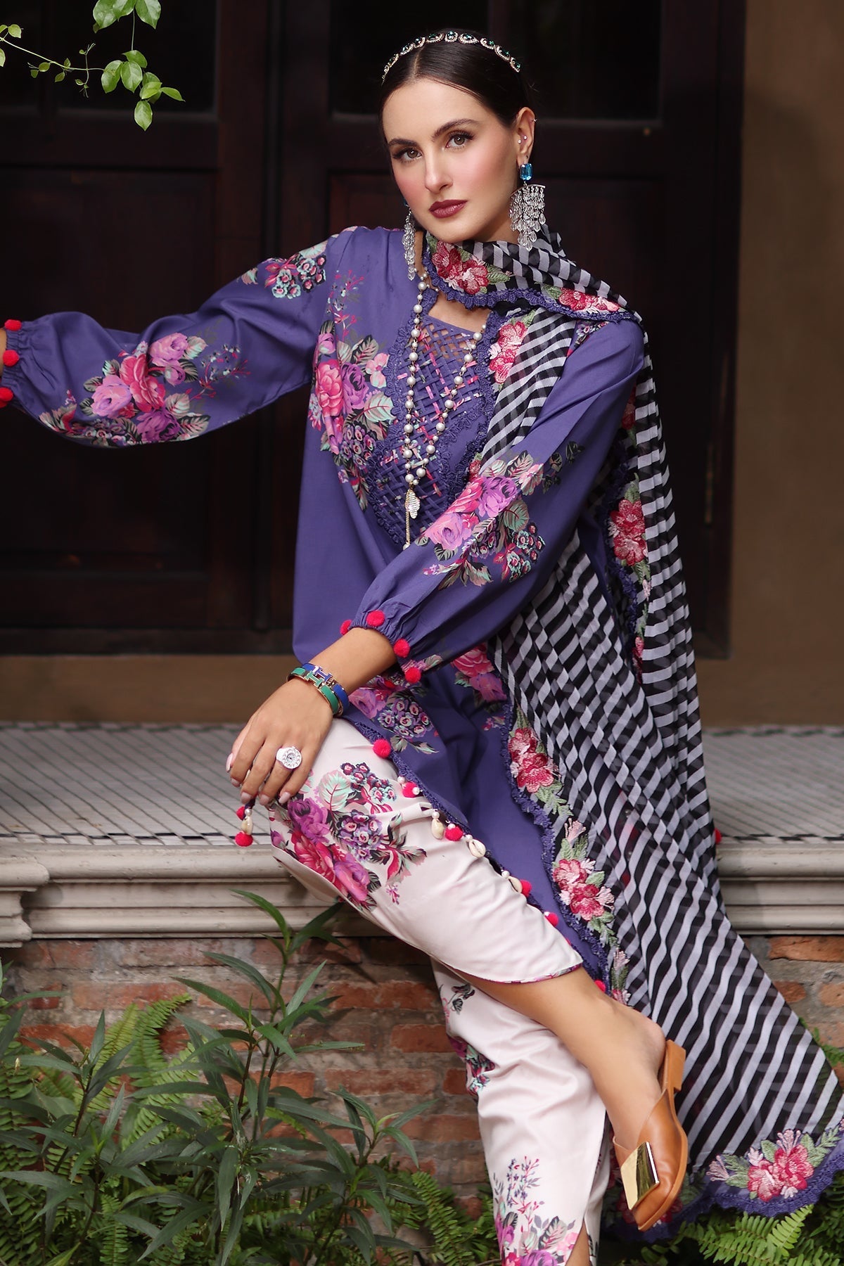 Charizma | Chunnri Collection | CH6-09 - Luxury Dress - available at Maria Faisal in UK and USA.
