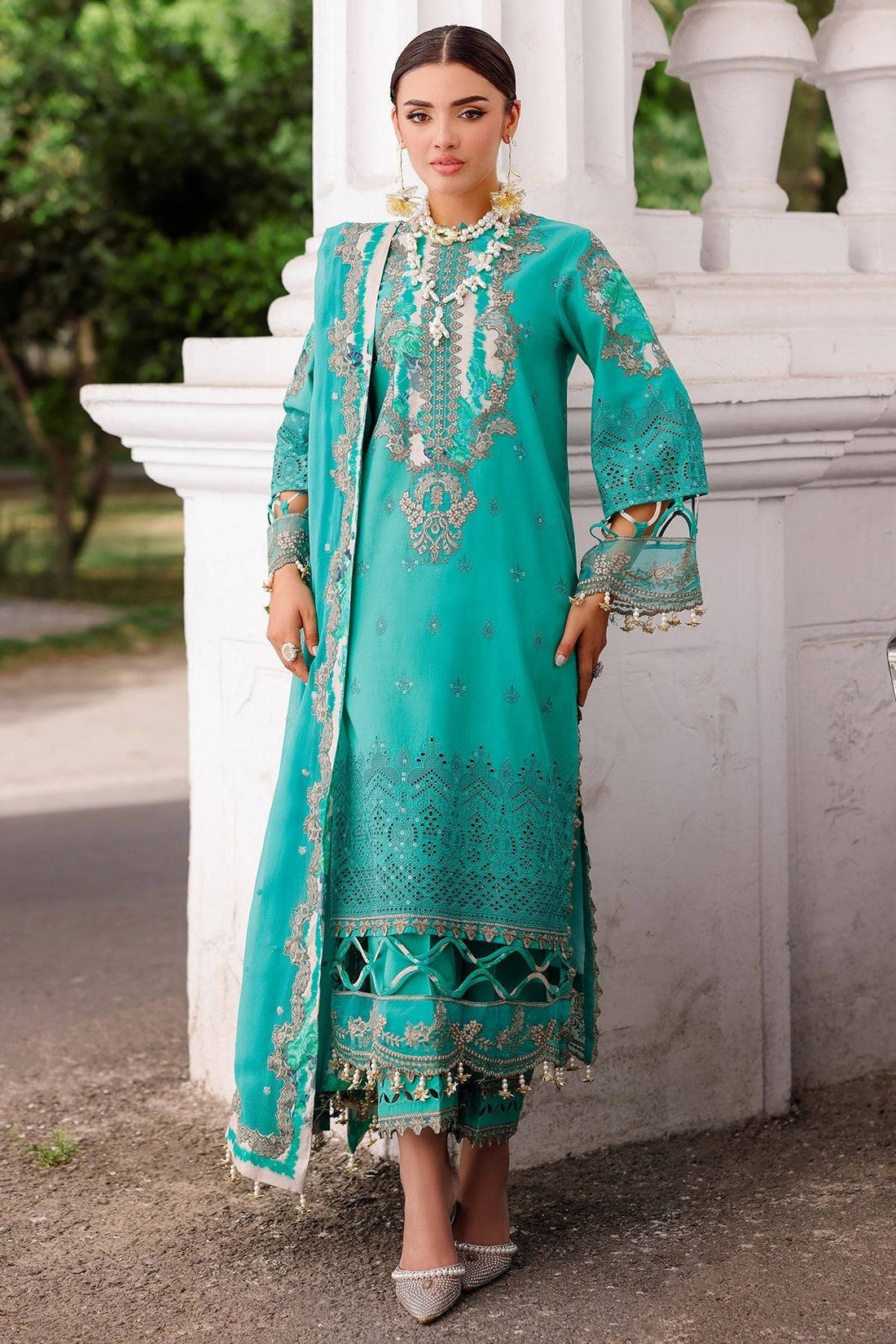 Charizma | Naranji Lawn 25 | CT5-15 by Maria Faisal - Registered Vendor of : Charizma - type : Ladies Clothes - 100% original wedding dresses