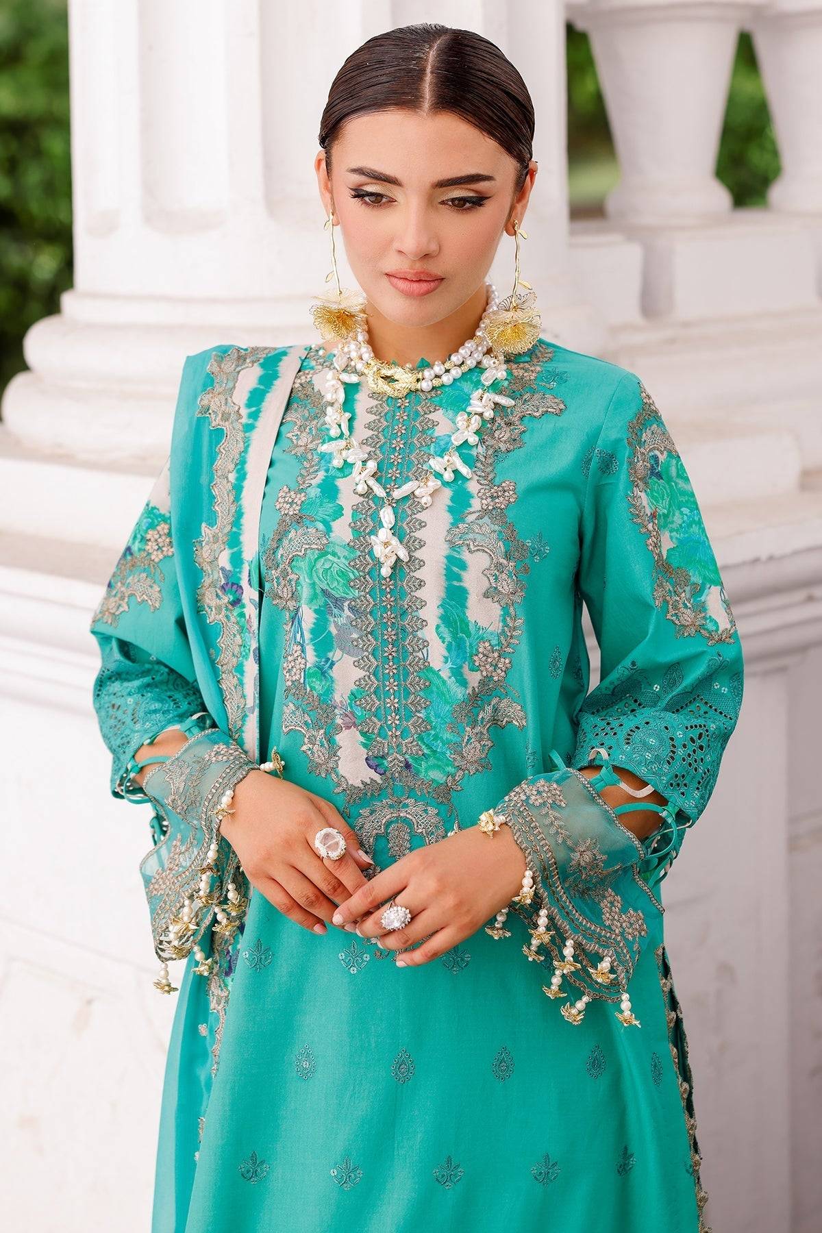 Charizma | Naranji Lawn 25 | CT5-15 by Maria Faisal - Registered Vendor of : Charizma - type : Ladies Clothes - 100% original wedding dresses