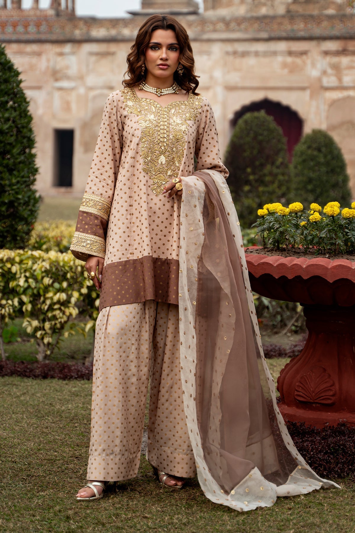 Charizma | Festive Pret  | CMA-6-273 - Dress - available at Maria Faisal in UK and USA.