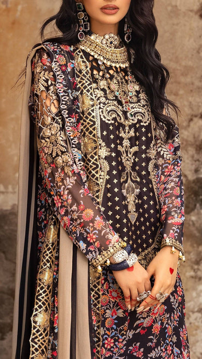 Charizma | Vasl Chiffon Collection | VSL25-09 by Maria Faisal - Registered Vendor of : Charizma - type : Ladies Clothes - 100% original wedding dresses