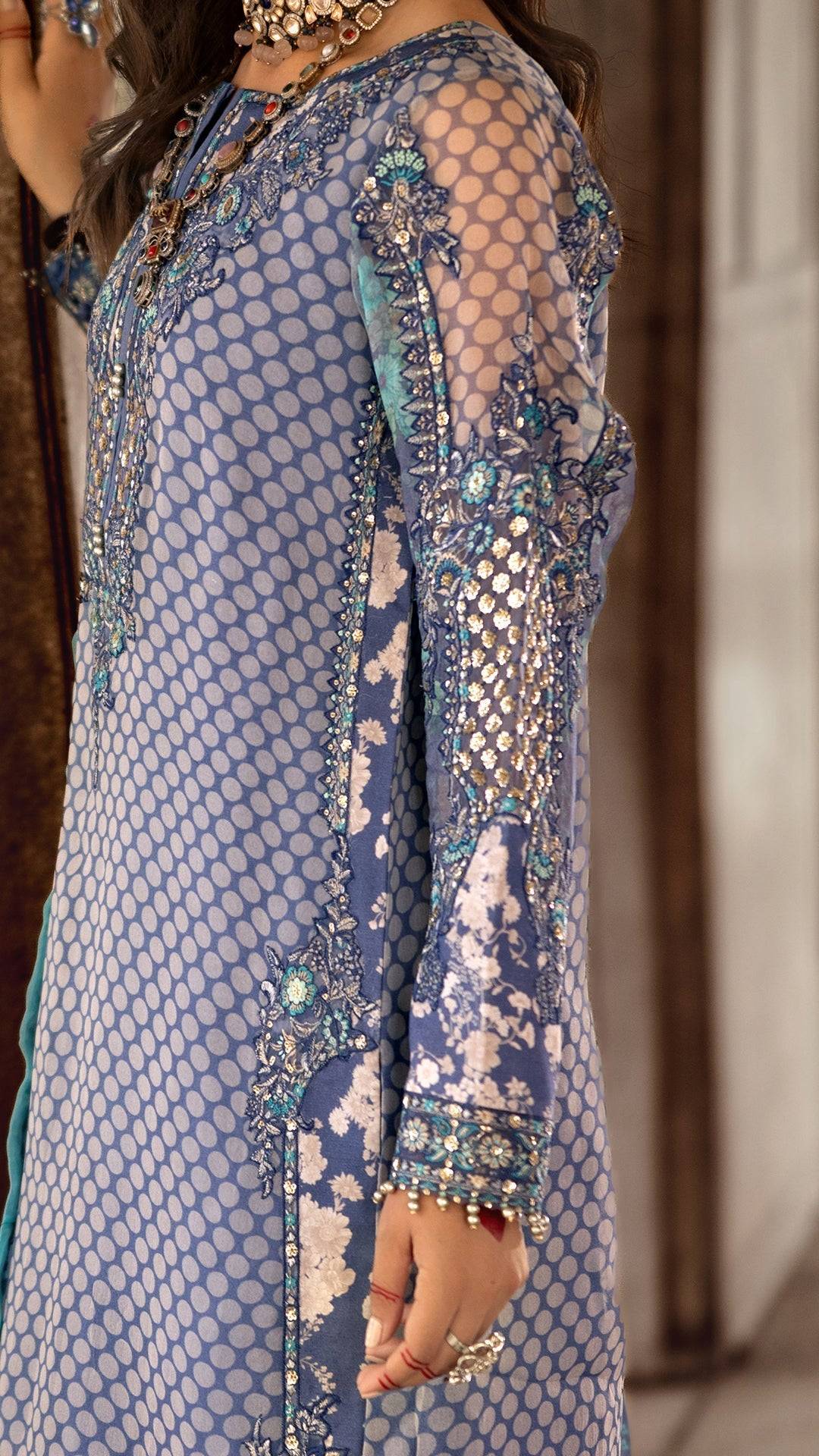 Charizma | Vasl Chiffon Collection | VSL25-07 by Maria Faisal - Registered Vendor of : Charizma - type : Ladies Clothes - 100% original wedding dresses