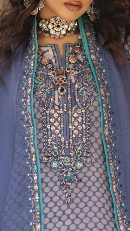 Charizma | Vasl Chiffon Collection | VSL25-07 by Maria Faisal - Registered Vendor of : Charizma - type : Ladies Clothes - 100% original wedding dresses