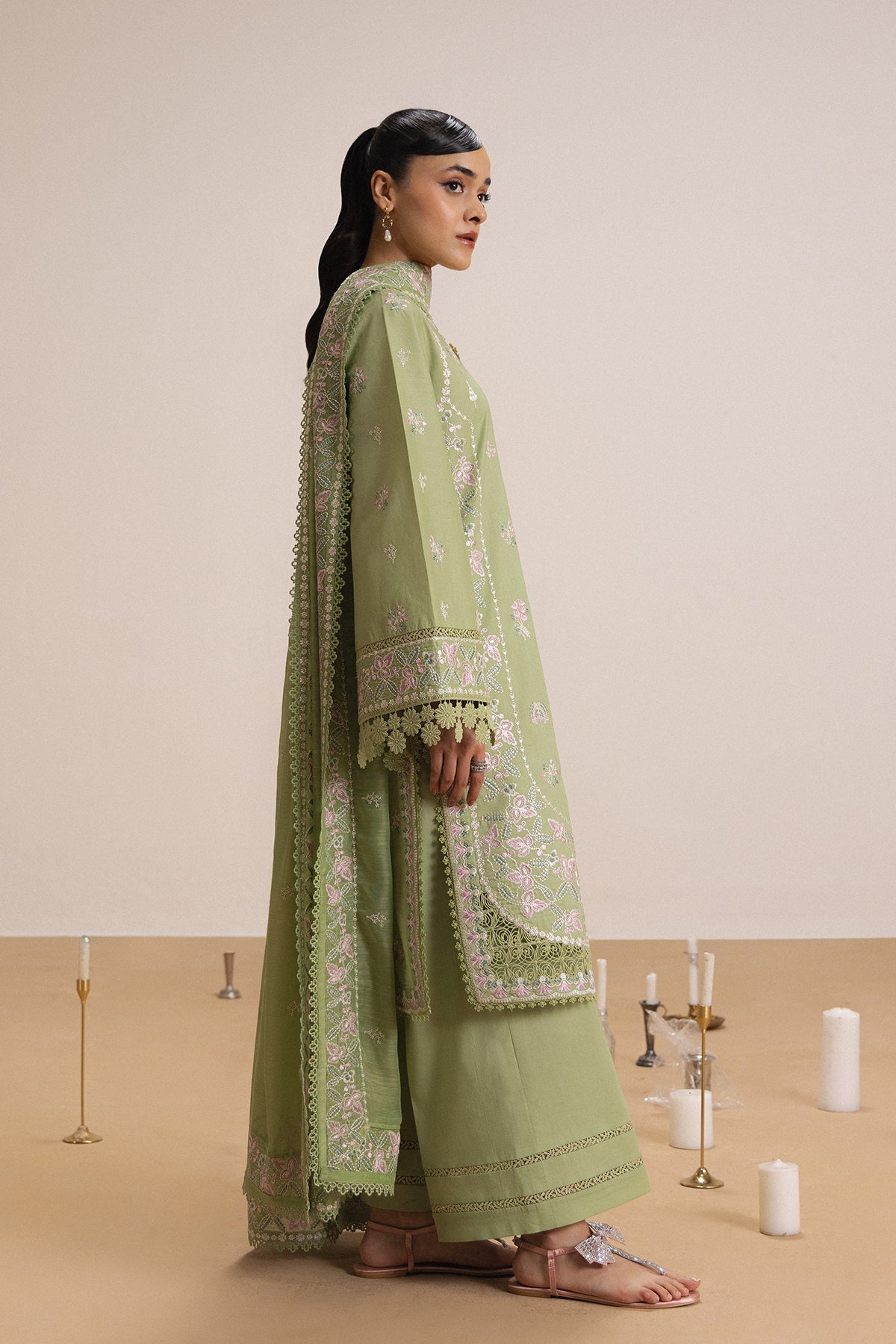 Afrozeh | Basic Pret 26 RTW | NACRE - Casual Dress - available at Maria Faisal in UK and USA.