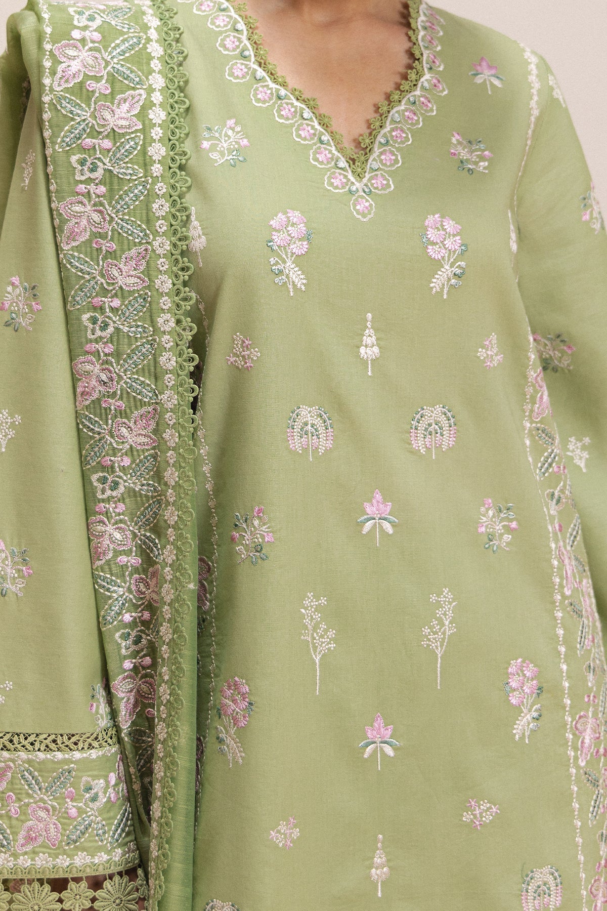 Afrozeh | Basic Pret 26 RTW | NACRE - Casual Dress - available at Maria Faisal in UK and USA.