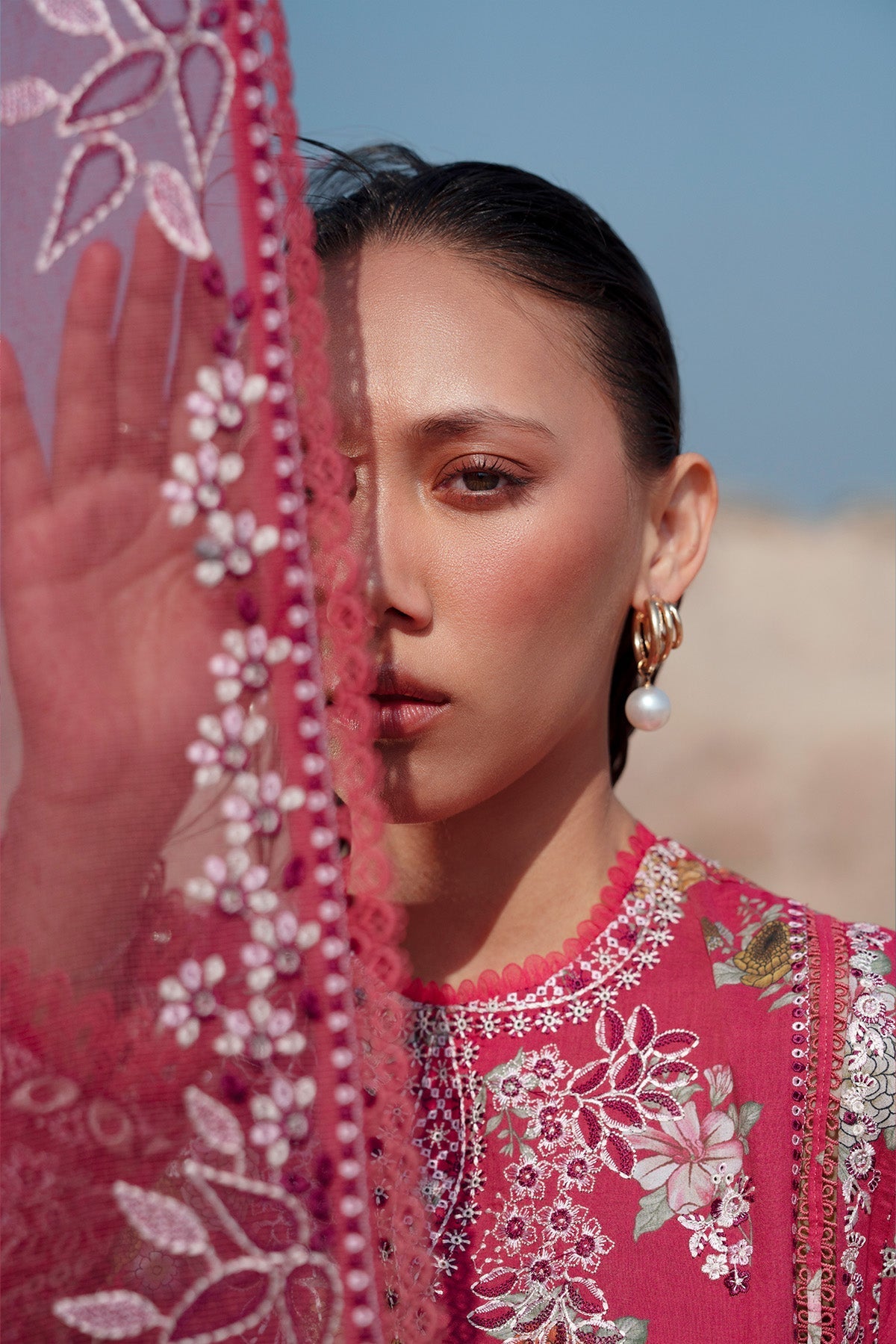 Afrozeh | Summer Together 25 | Pink Ruby by Maria Faisal - Registered Vendor of : Afrozeh - type : Ladies Clothes - 100% original wedding dresses