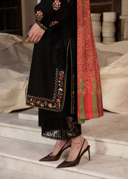 Hussain Rehar | Khaddar Pret 25 | SIYAH - Luxury Dress - available at Maria Faisal in UK and USA.