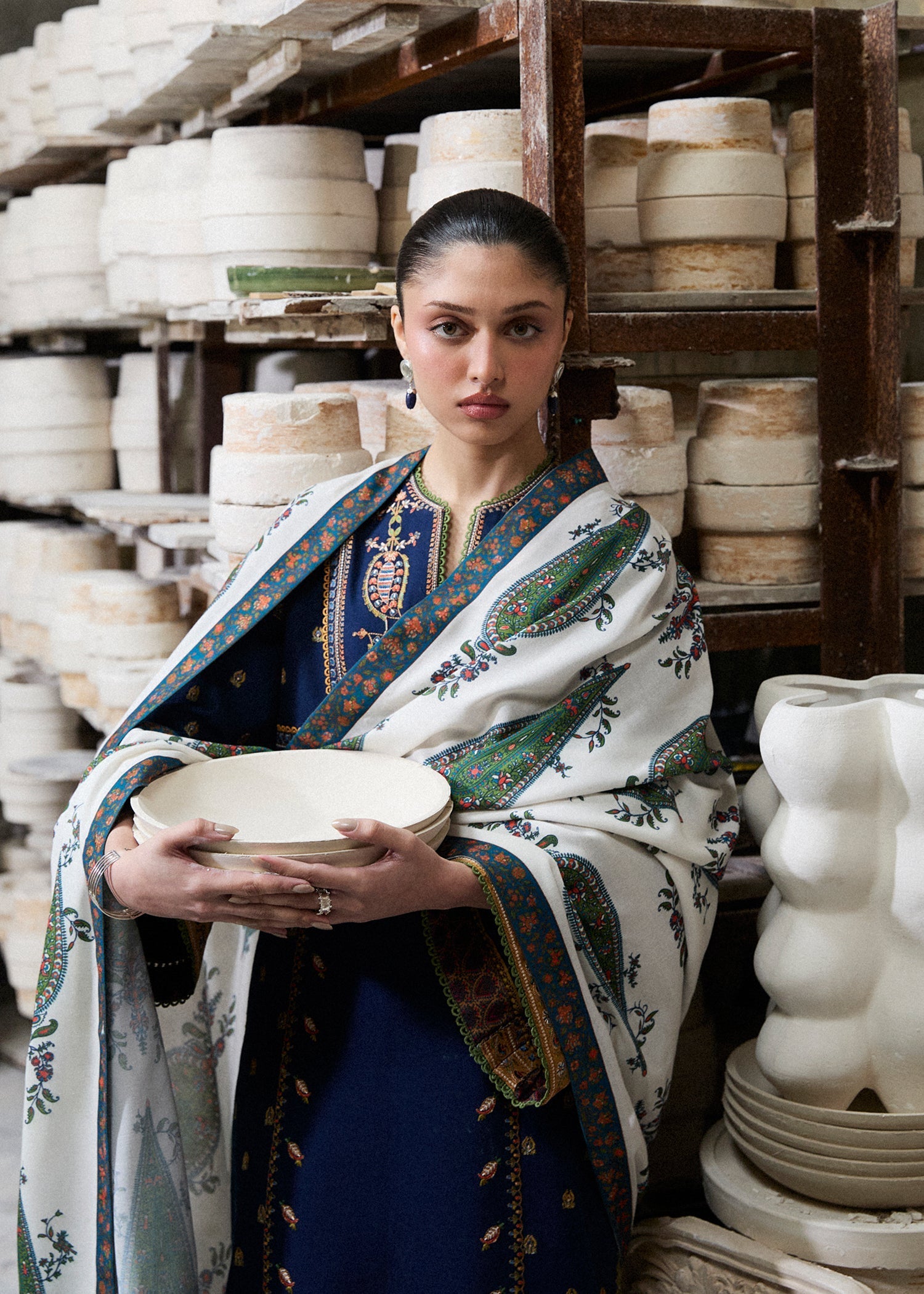 Hussain Rehar | Khaddar Pret 25 | AFSANAH - Luxury Dress - available at Maria Faisal in UK and USA.