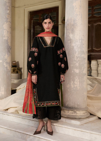 Hussain Rehar | Khaddar Pret 25 | SIYAH - Luxury Dress - available at Maria Faisal in UK and USA.