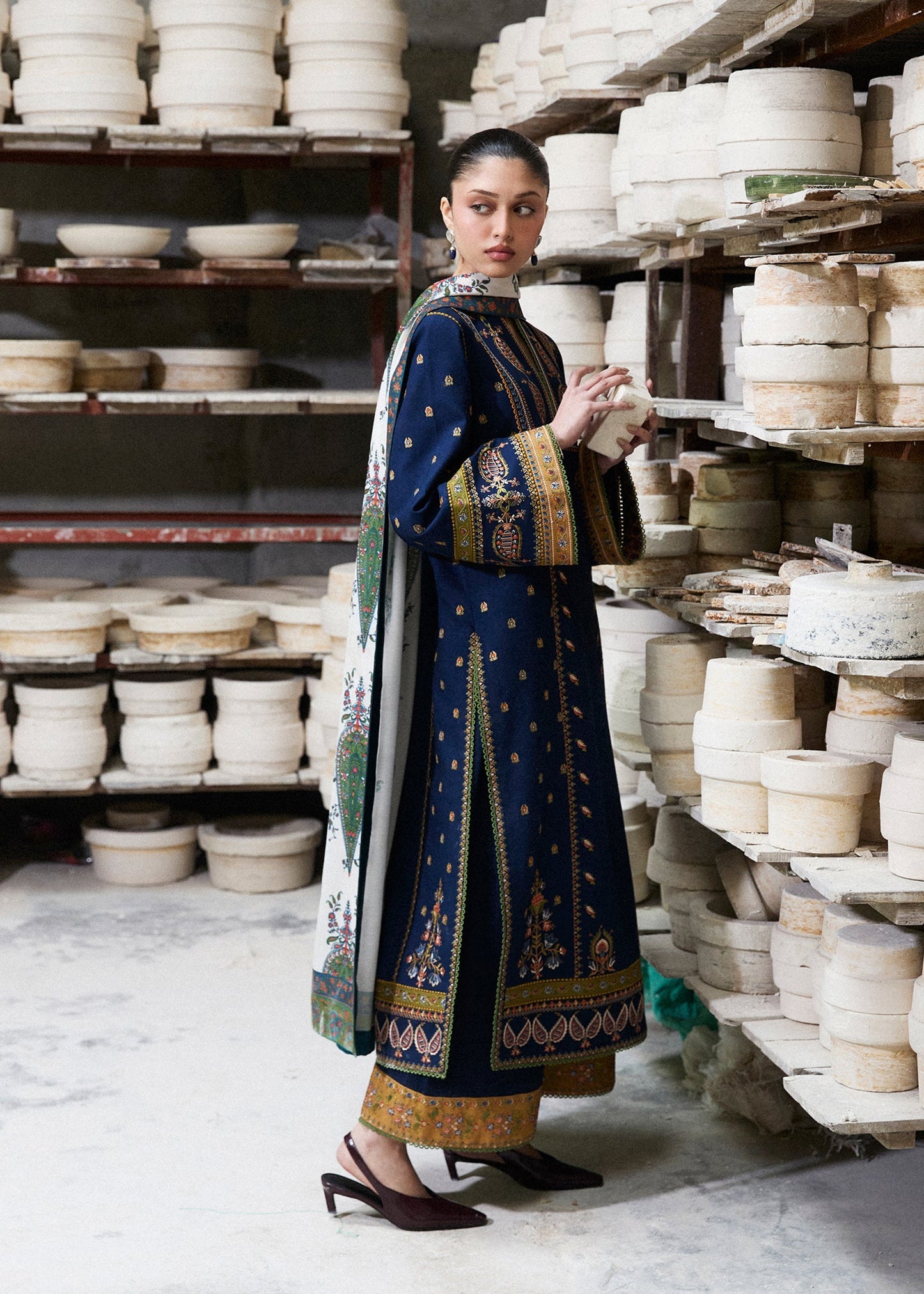 Hussain Rehar | Khaddar Pret 25 | AFSANAH - Luxury Dress - available at Maria Faisal in UK and USA.