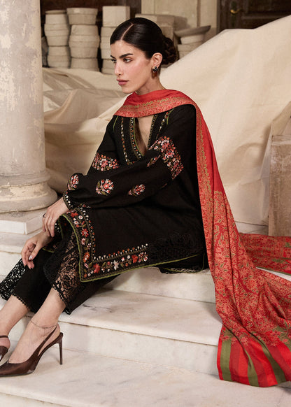 Hussain Rehar | Khaddar Pret 25 | SIYAH - Luxury Dress - available at Maria Faisal in UK and USA.