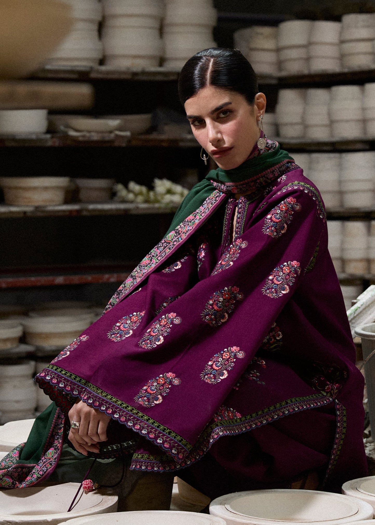 Hussain Rehar | Khaddar Pret 25 |NASHIMAN - Luxury Dress - available at Maria Faisal in UK and USA.