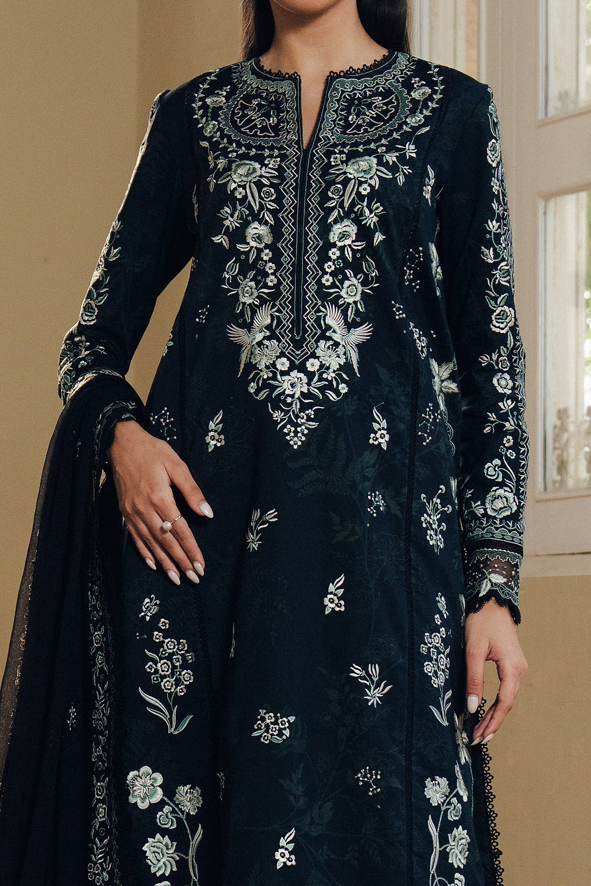 Afrozeh | Day Break 26 | Cloudveil - Luxury Dress - available at Maria Faisal in UK and USA.