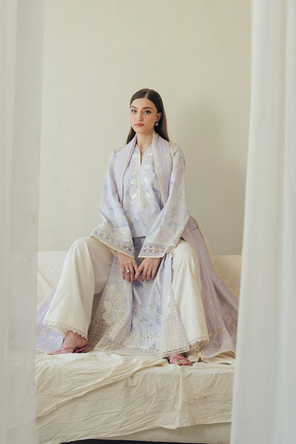 Afrozeh | Day Break 26 | DoveMist - Luxury Dress - available at Maria Faisal in UK and USA.