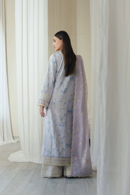 Afrozeh | Day Break 26 | DoveMist - Luxury Dress - available at Maria Faisal in UK and USA.