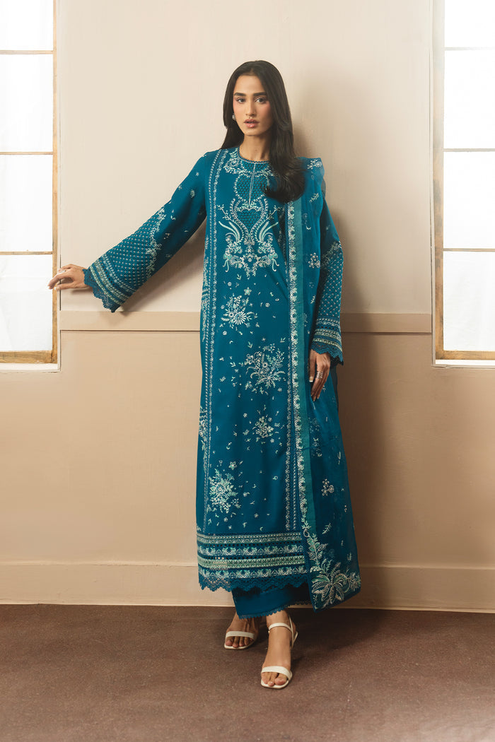 Ayzel | Whisper 26 | OLIVE - Luxury Dress - available at Maria Faisal in UK and USA.