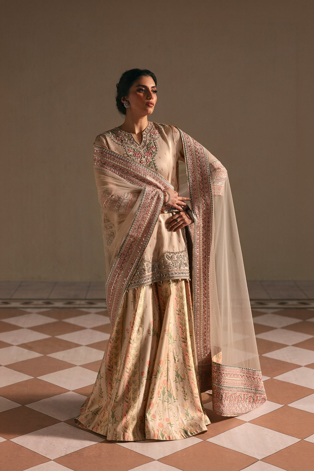 Afrozeh | Silk Muse 26 | Velaine - Luxury Dress - available at Maria Faisal in UK and USA.